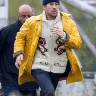 Movie Project Hail Mary Ryan Gosling Yellow Leather Jacket