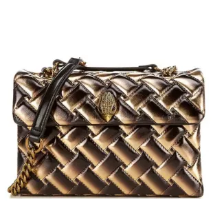 Quilted Ombre Leather Kensington Crossbody Shoulder Bag