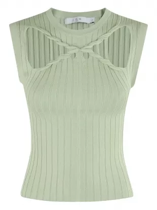 Kayan Cut-Out Sleeveless Knit Top