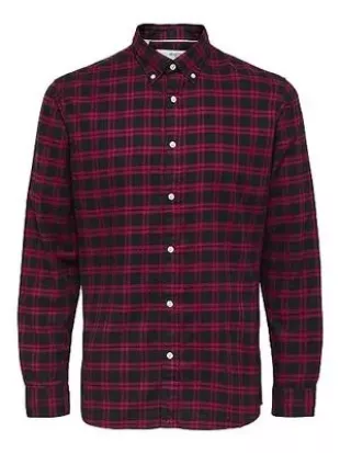 Men's Slhslimflannel Shirt Ls W Noos
