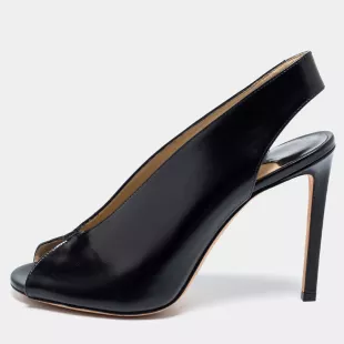 Leather Shar Slingback Pumps