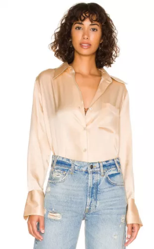 Equipment Quinne Top en Sand | REVOLVE