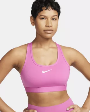 Swoosh Medium Support in Playful Pink