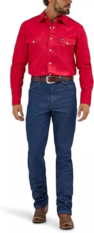 Men's Authentic Cowboy Cut Work Western Long-Sleeve Firm Finish