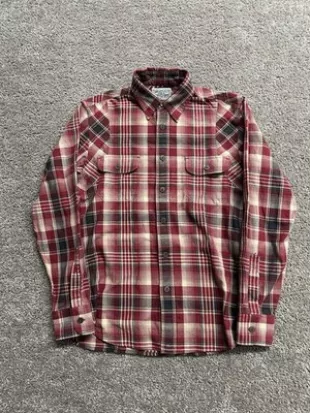 Red Plaid Flannel Long Sleeve Shirt
