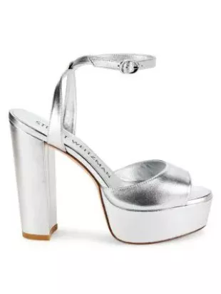 Ryder II Metallic Block Leather Platform Sandals