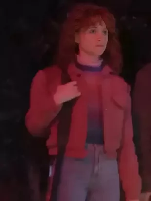 Stranger Things S05 Natalia Dyer Brown Jacket