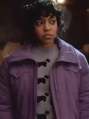 Stranger Things S05 Priah Ferguson Purple Jacket