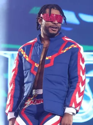 AEW All In Texas 2025 Kevin Knight Blue Jacket