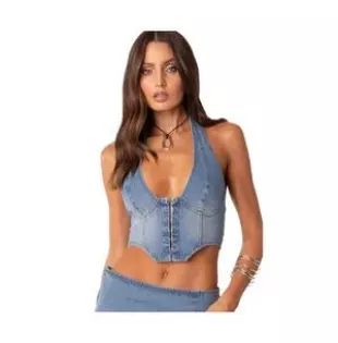 Denim Corset Top
