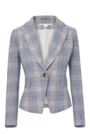 Hosanna Plaid Linen Dickey Jacket