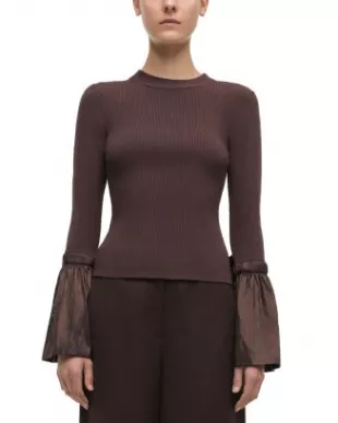 Flared Cuff Long Sleeve Top