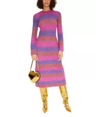 Axon Stripe Long Sleeve Sweater Dress