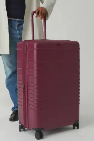 The Large Check-In Roller in Burgundy