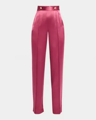 Rainer Satin Pants in Dark Ube