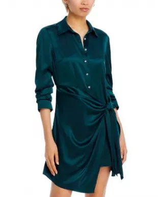Jacey Mini Dress in Green Onyx