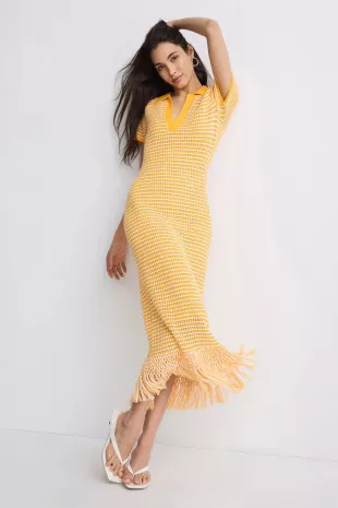 Fringe Knit Dress