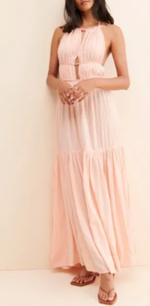 Altair Maxi Dress in Peach