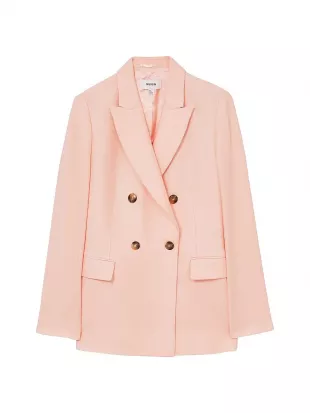 Magda Double-Breasted Blazer in Pink