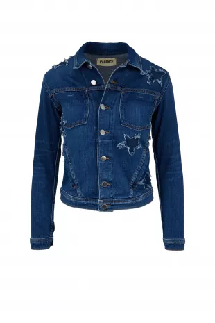 Celine Star Slim Fit Jean Jacket Classic Dark Denim
