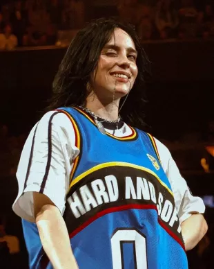 Billie Eilish Manchester Hit Me Hard and Soft Tour Blue Jersey