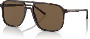Brown Havana Aviator Sunglasses.