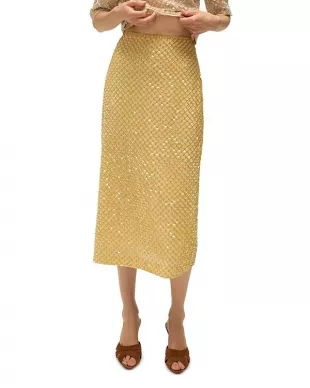Allora Beaded Midi Skirt