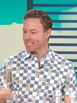 Access Daily Paul Zahn Blue and White Check Shirt