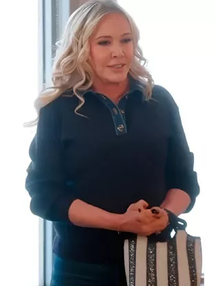 RHOC Shannon Beador Denim Trim Sweater