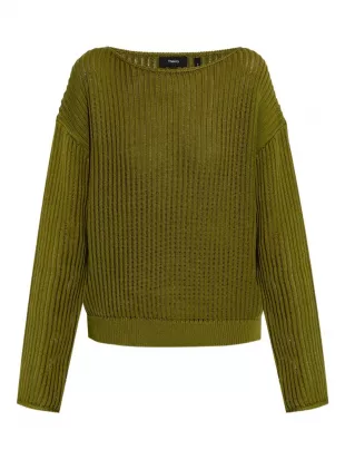 Open-Knit Cotton Sweater