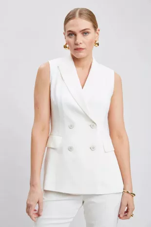 Double Breasted Vest in Foam