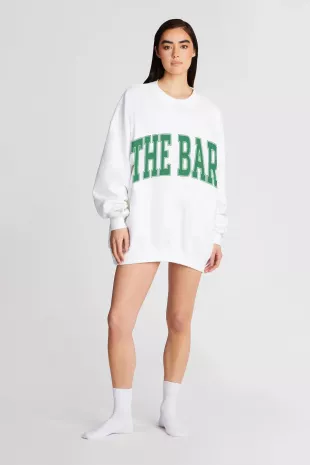 Varsity Sweatshirt White/Green