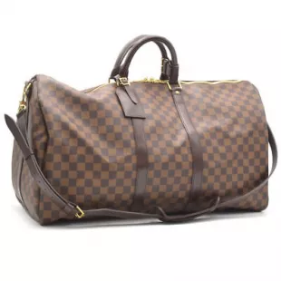 Keepall Bandouliere 55 N41414 Damier Ebene Boston Bag