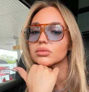 1pc New Style Personality Double Beam Aviator Fashion Glasses