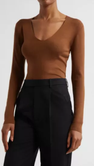 Maeve Silk Blend V-Neck Sweate