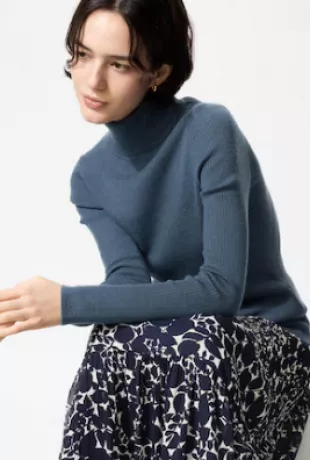 Merino Ribbed Turtleneck Jumper