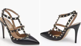 Rockstud Ankle Strap Pump