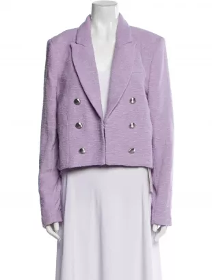 Crop Blazer in Lilac