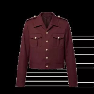 Jacket Leather Monogram Varsity Denim  1AFIEP