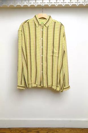 Rayon Dobby Shirt in mangano chardonnay