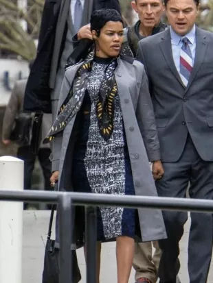 One Battle After Another 2025 Teyana Taylor Grey Coat