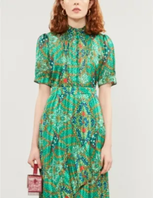 Hippy Floral-Print Crepe Blouse