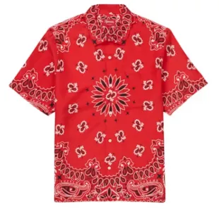 Red Bandana Print T Shirt
