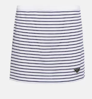 Striped Cotton Jersey Miniskirt