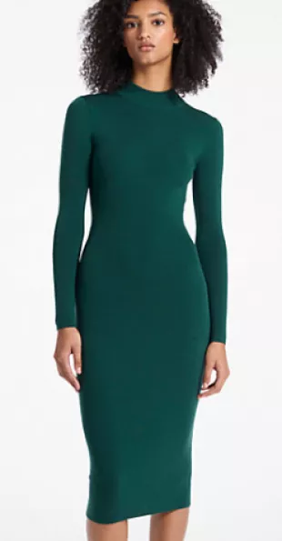 Green Mockneck Dress
