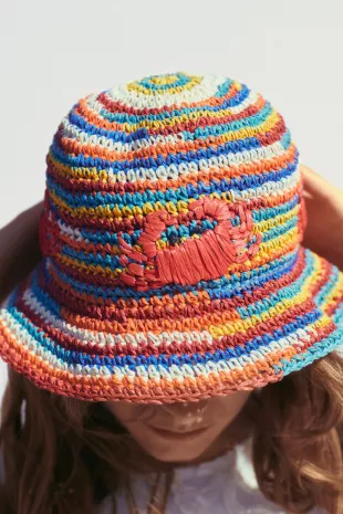 Multicolored Braided Hat