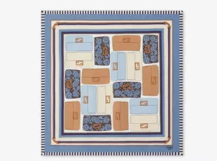 Silk Foulard in Light blue