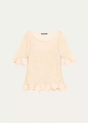 Sabine Floral Crochet Blouse