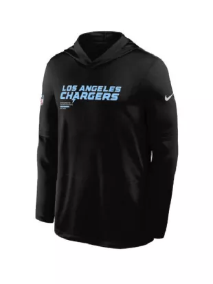 Los Angeles Chargers Black Sideline Performance Hoodie