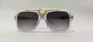 Sunglasses Full Crystal Gold Frame Black Tinted Lens